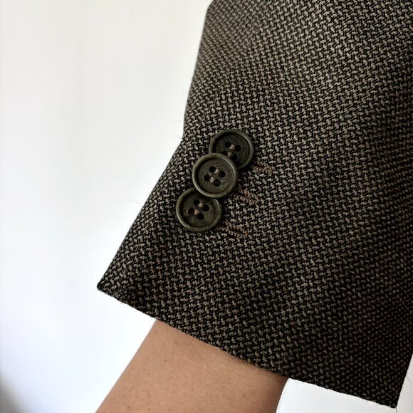 Mani by Armani Sport Coat Blazer Size‎ 42L Gray Wool Silk Suit Jacket - Picture 6 of 7